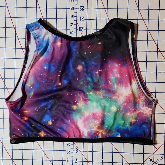 Blackmilk Galaxy Supernova Network Swim Crop - LIMITED - L - Picture 2 of 3